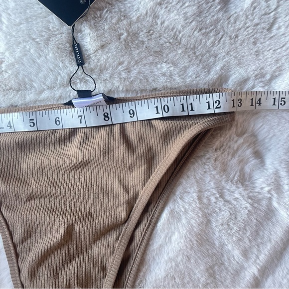 JLuxlabel Brown Ribbed Bikini Bottoms Size Medium - Picture 6 of 9